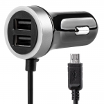 Nabíjačka do auta 12/24V Micro + 2x USB 2.4A ...