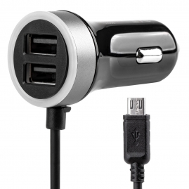 Nabíjačka do auta 12/24V Micro + 2x USB 2.4A PCH PRO-01