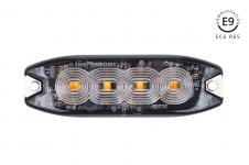 Výstražné osvetlenie oranžové 4x3W LED R65 R10 12/24V ...