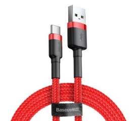 Kábel USB na USB-C Baseus Cafule 1,5A 1m červený