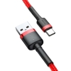 Kábel USB na USB-C Baseus Cafule 1,5A 1m červený