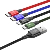 USB kábel Baseus Fast 4v1 Lightning / micro 3,5A 1,2 m čierny