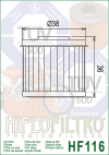 Olejový filter HIFLOFILTRO HF116