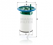 MANN FILTER Palivový filter PU 7015