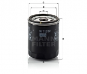 MANN FILTER Olejový filter W 712/82