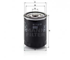 MANN FILTER Olejový filter W 713/19