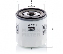 MANN FILTER Olejový filter W 7015