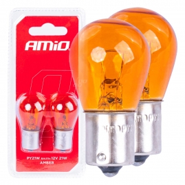 Halogénové žiarovky PY21W BAU15S 12V AMBER 2ks blister