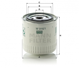 MANN FILTER Olejový filter W 916/1