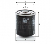 MANN FILTER Olejový filter W 7043