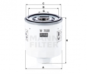 MANN FILTER Olejový filter W 7038