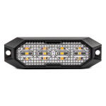 Výstražné osvetlenie oranžové 4x3W LED R65 R10 12/24V ...