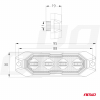 Výstražné osvetlenie oranžové 4x3W LED R65 R10 12/24V IP6K9K AMIO-03929