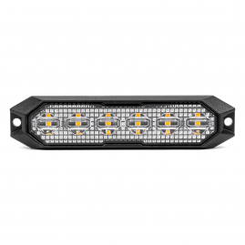 Výstražné osvetlenie oranžové 6x3W LED R65 R10 12/24V IP6K9K AMIO-03930