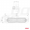 Výstražné osvetlenie oranžové 6x3W LED R65 R10 12/24V IP6K9K AMIO-03930