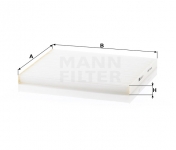 MANN FILTER Kabínový filter CU 26 017