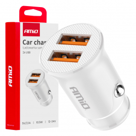 Nabíjačka do auta 2x USB-A 2.1A 12/24V AMiO-03872