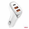 Nabíjačka do auta 2x USB-A + USB-C 38W 12/24V AMiO-03886