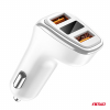 Nabíjačka do auta 2x USB-A + tester napätia akumulátora 3.1A 12/24V AMiO-03887