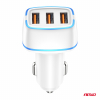 Nabíjačka do auta 3x USB-A 30W 12/24V AMiO-03889