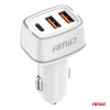 Nabíjačka do auta 2x USB-A + USB-C 32W 12/24V AMiO-03890