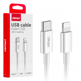 Kábel 'USB-C na Lightning 20W 100cm FullLINK AMIO-03898