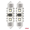 LED žiarovky CANBUS 12SMD Festoon C5W 3838 36mm White 12/24V AMIO-04248