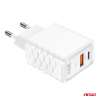 Nástenná nabíjačka Quick Charger GaN 38W USB-A + USB-C AMIO-04287