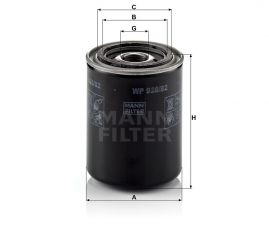 MANN FILTER Olejový filter WP 928/82