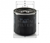 MANN FILTER Olejový filter WP 1026