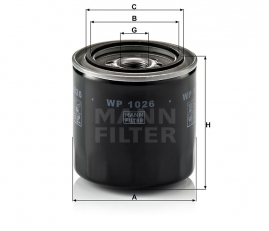 MANN FILTER Olejový filter WP 1026