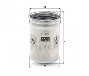 MANN FILTER Olejový filter W 1022