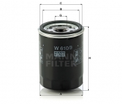 MANN FILTER Olejový filter W 610/9