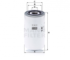 MANN FILTER Olejový filter W 9019