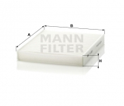 MANN FILTER Kabínový filter CU 2533-2