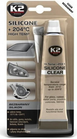 K2 Silikon clear 204°C 85g náhrada tesnenia