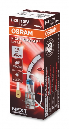 OSRAM Night Breaker Laser H3 PK22S 12V 55W 64151NL