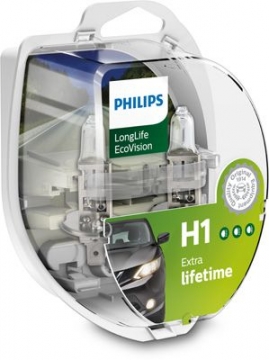 PHILIPS LongLife EcoVision H1 P14,5s 12V 55W 12258LLECOS2 2ks