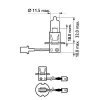 PHILIPS Vision H3 PK22s 12V 55W 12336PRB1