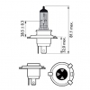 PHILIPS CrystalVision Ultra H4 P43t-38 12V 60/55W 12342CVUBW