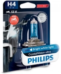 PHILIPS CrystalVision Ultra H4 P43t-38 12V 60/55W ...