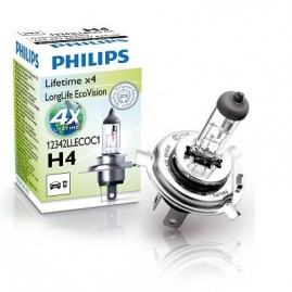 PHILIPS LongLife EcoVision H4 P43t-38 12V 60/55W 12342LLECOC1