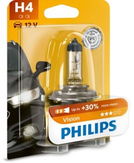 PHILIPS Vision H4 P43t-38 12W 60/55W 12342PRB1