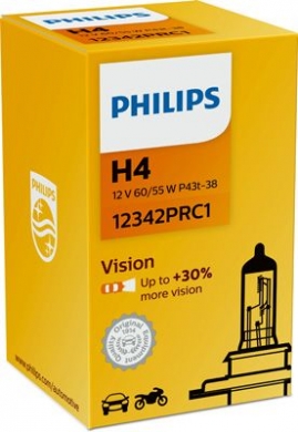 PHILIPS Vision H4 P43t-38 12W 60/55W 12342PRC1