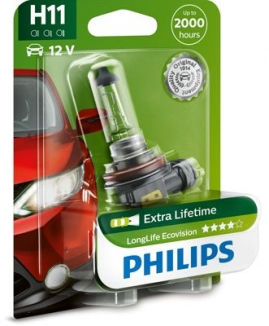 PHILIPS LongLife EcoVision H11 PGJ19-2 12V 55W 12362LLECOB1