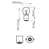 Philips Vision P21W BA15s 21W 12V 12498B2 2ks