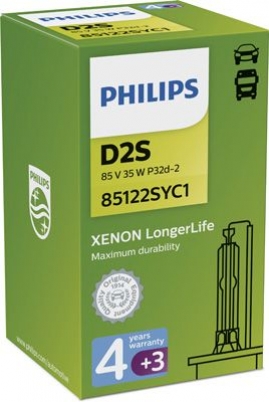 PHILIPS Xenon LongerLife D2S P32d-2 85V 35W 85122SYC1