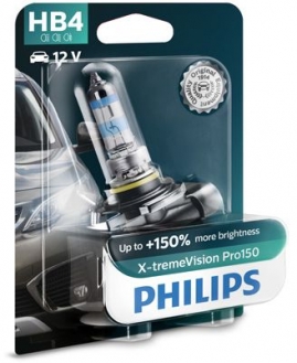 PHILIPS X-tremeVision Pro150 HB4 P22d 12V 51W 9006XVPB1