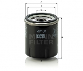 MANN FILTER Olejový filter MW 68