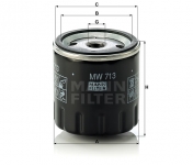 MANN FILTER Olejový filter MW 713